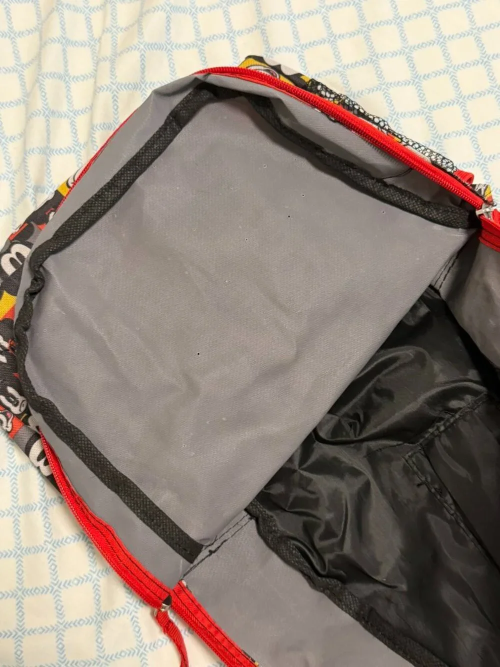Well loved. Disneyland Mickey Head Printed Backpack.